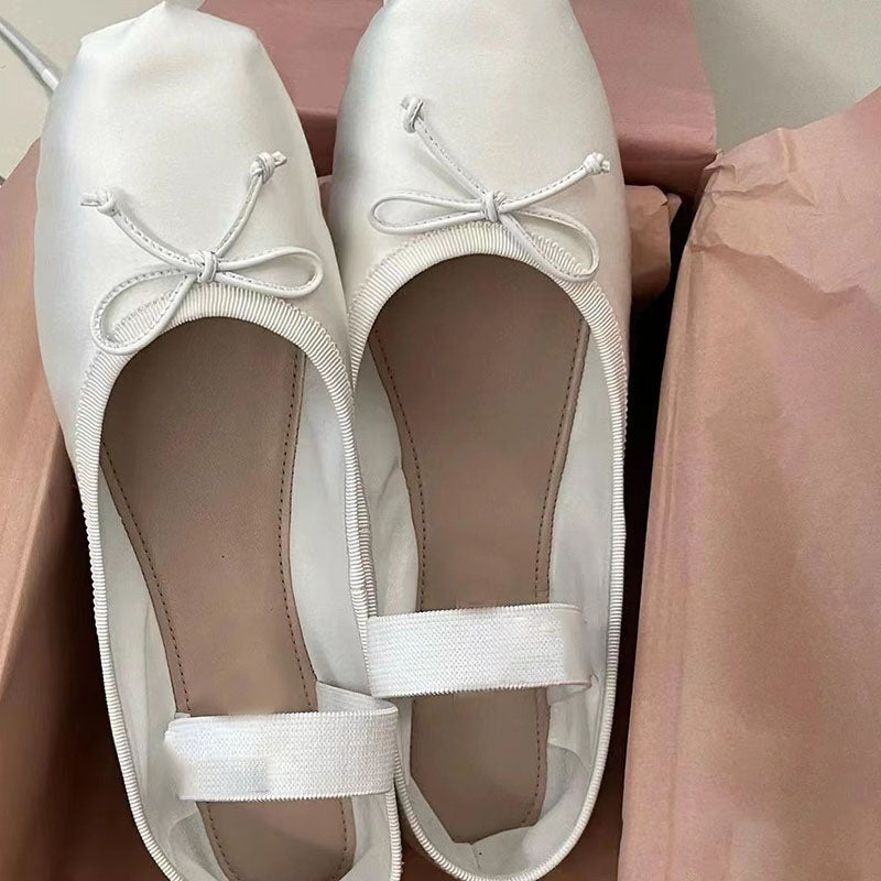 Korean style round toe shallow flat ballet shoes