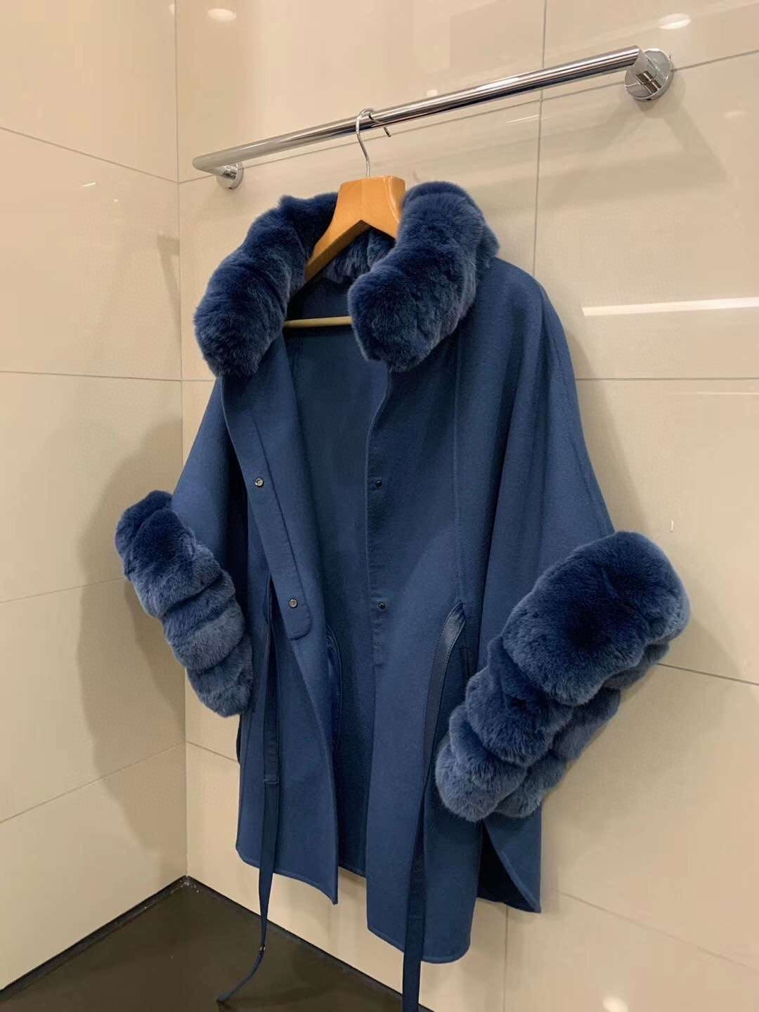 Cashmere cape coat