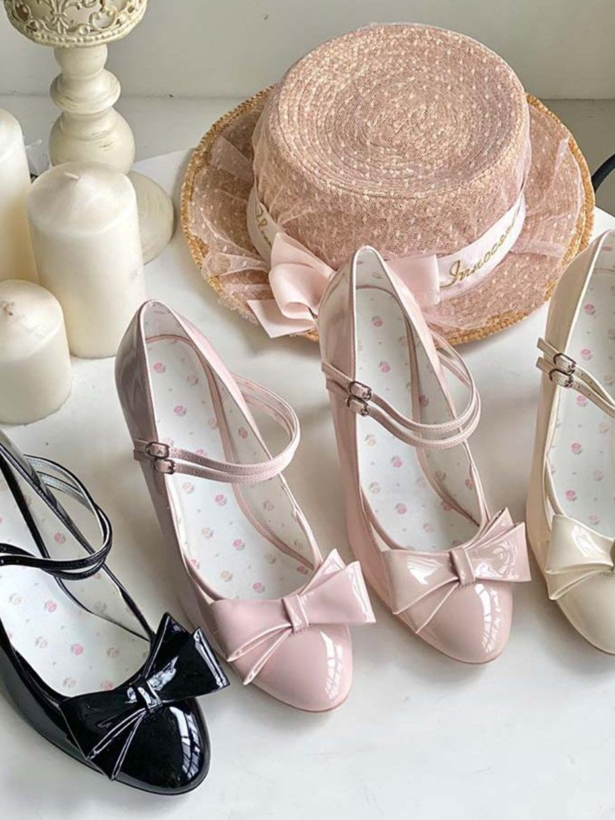 Original bow stiletto pointed toe women's shoes
