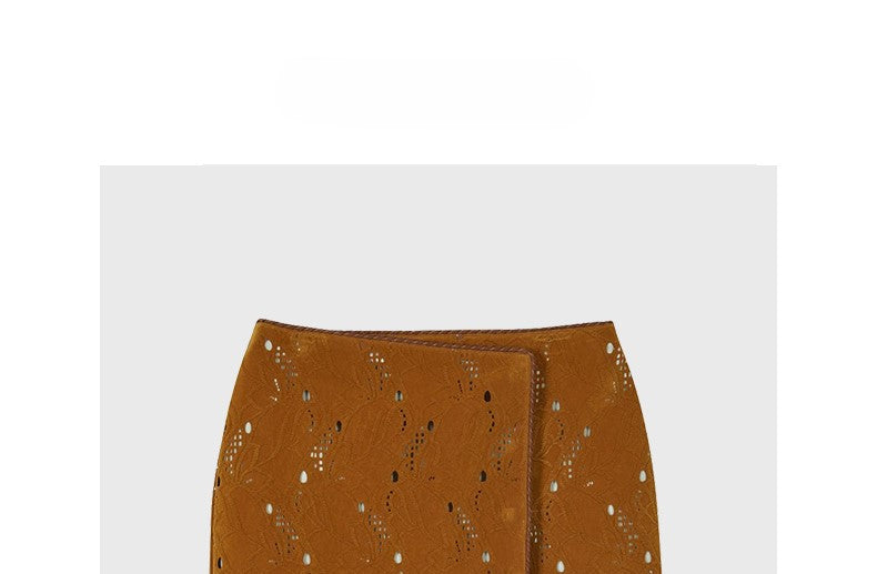 Fake two-piece hollow skirt short style