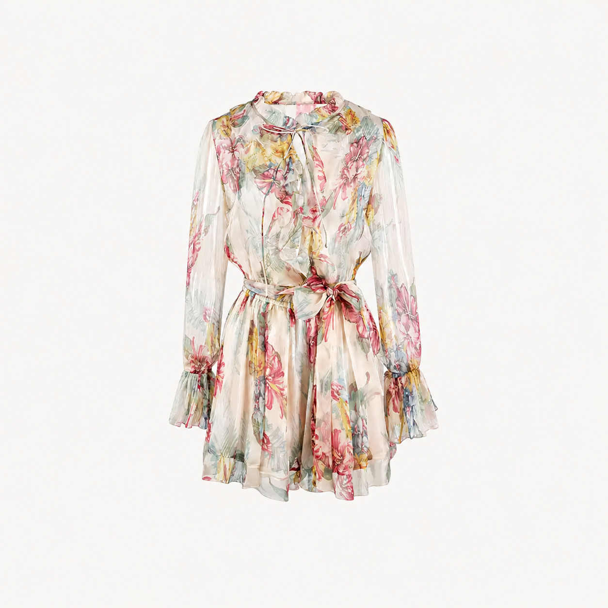FLORAL TIE FRONT ROMPER