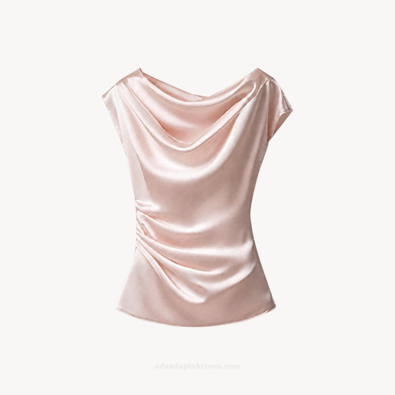 SATIN DRAPED TOP