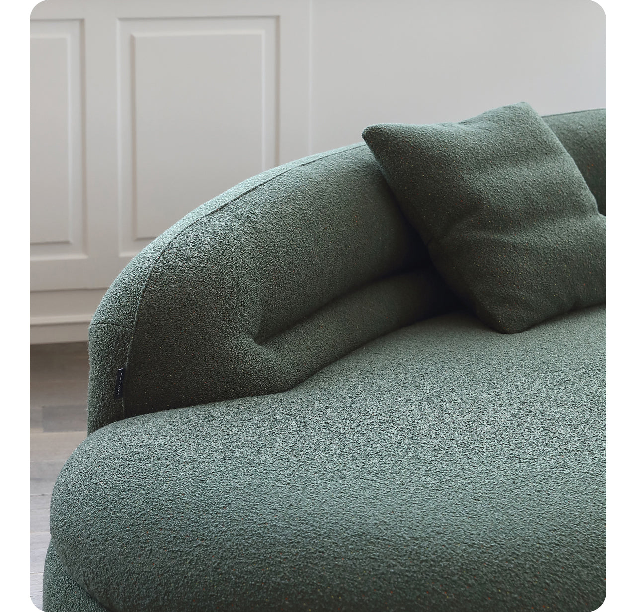 Retro sofa crescent sofa curved designer moon sofa villa double-sided fabric sofa