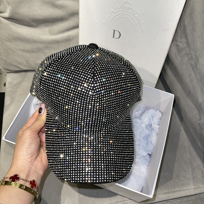 Versatile and stylish diamond-encrusted sunhat