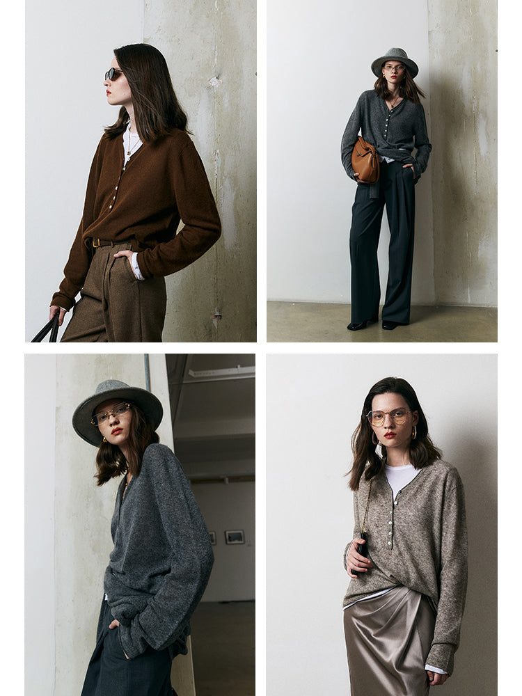 Custom spun fine yak cashmere three-piece set
