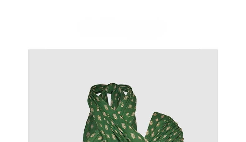 Green Floral Halter Short Vest