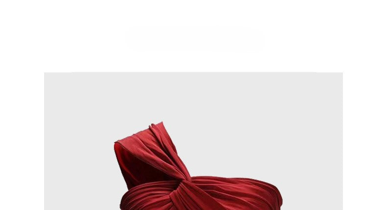 French red short halter top
