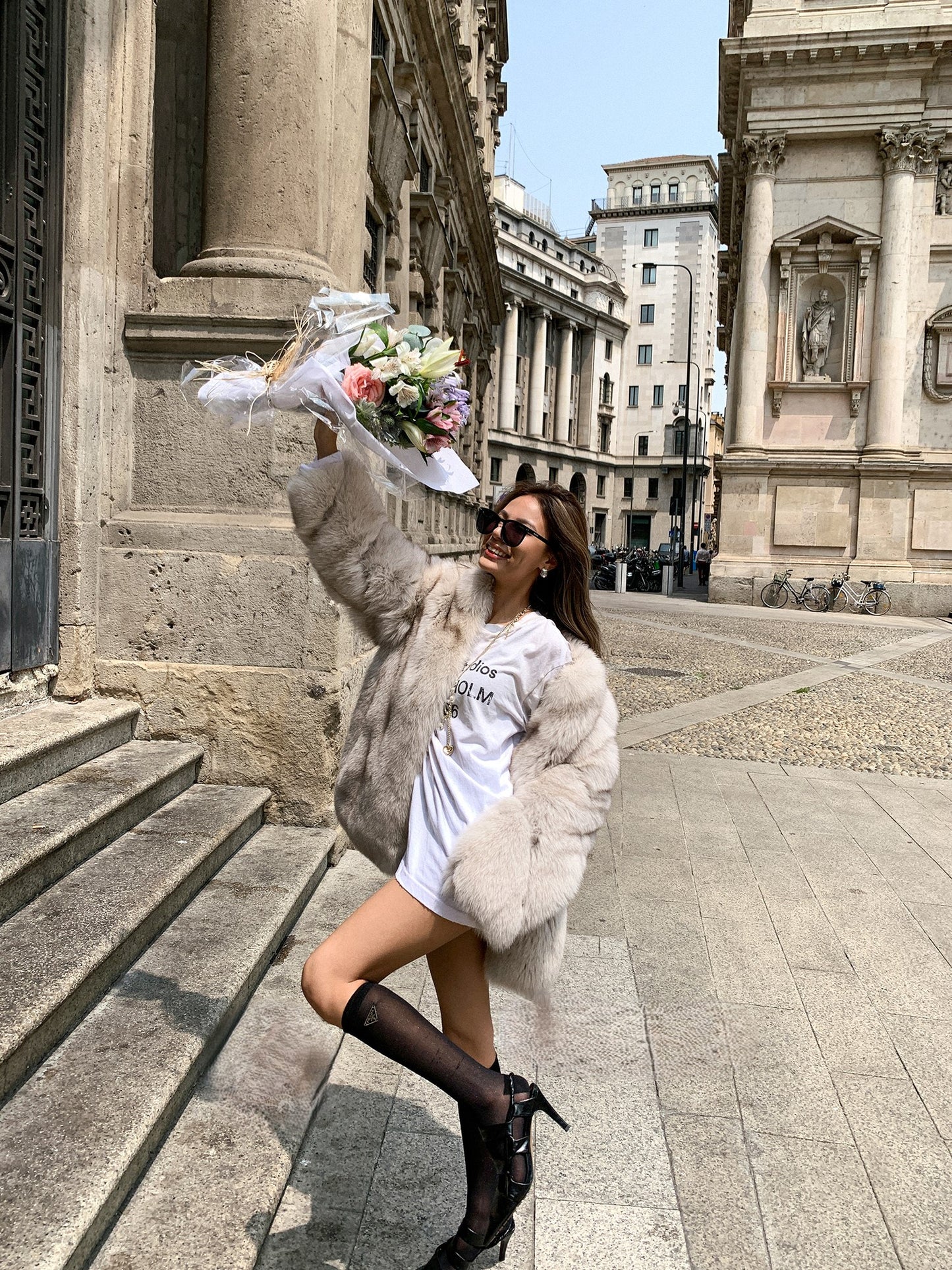 Finland imported whole fox fur winter new fur coat