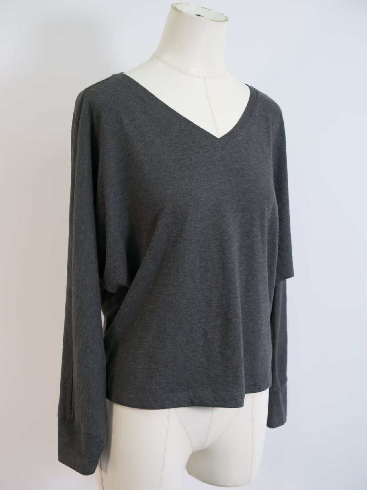 Early Autumn Tops V-Neck Long Sleeve T-Shirt