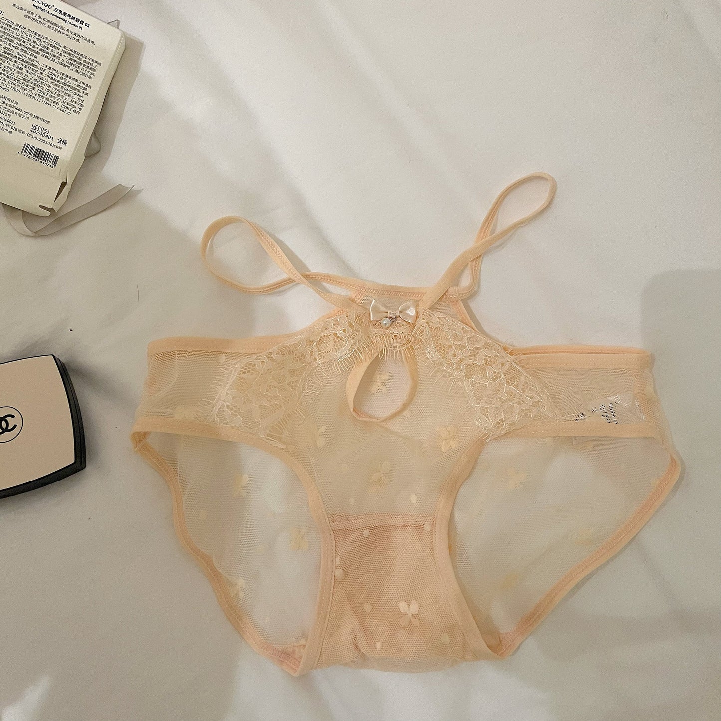 French palace style lace mesh sexy hollow girl underwear