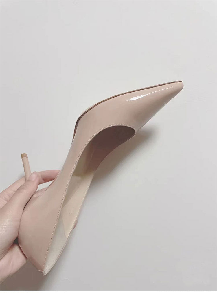 Stylish Patent Leather Banquet Sexy High Heels Trend