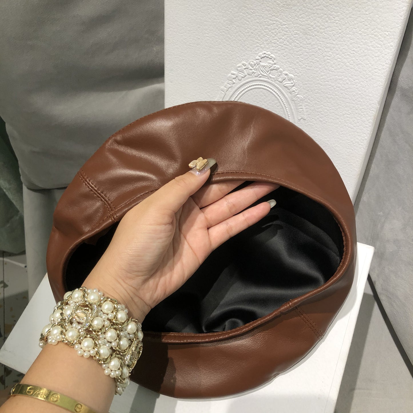 Lambskin versatile pumpkin hat