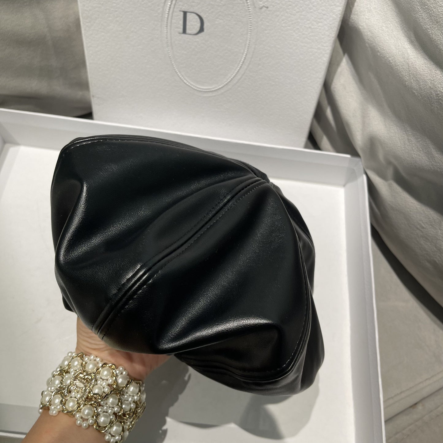 PU leather beret