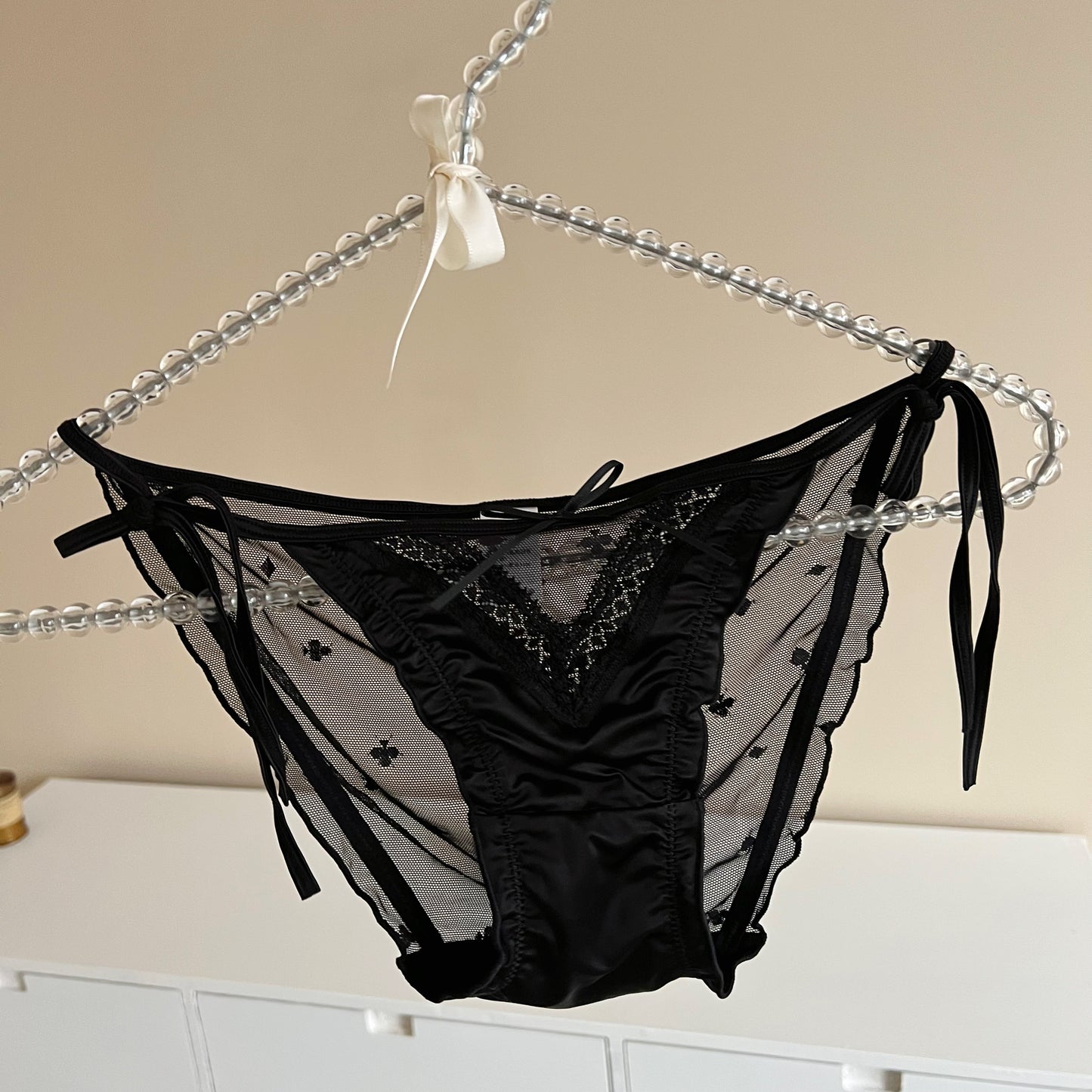 French luxury satin lace briefs