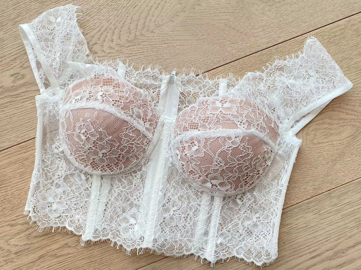 Lace sexy see-through slim fit halter top