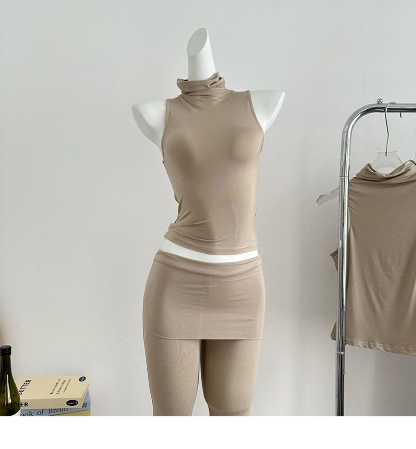 Sleeveless Slim Tank Top Hot Girl Low Waist Flare Pants Set Two-piece Set