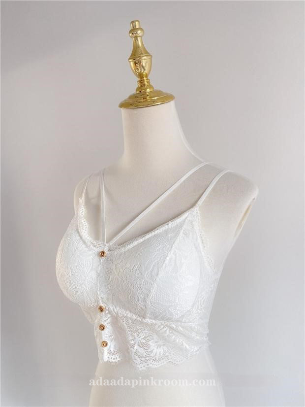 Lrregular oblique collar lace tube top sweater