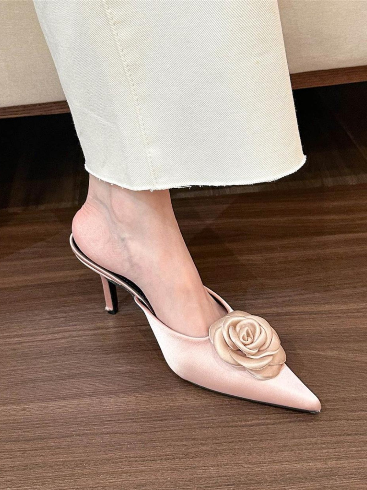 Monet rose pointed toe high heels