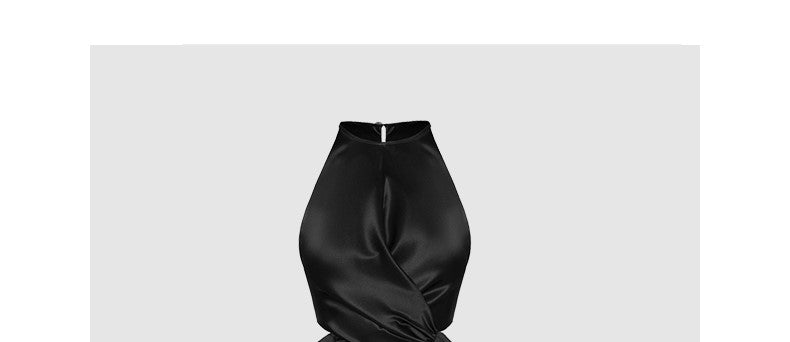 Short black camisole vest
