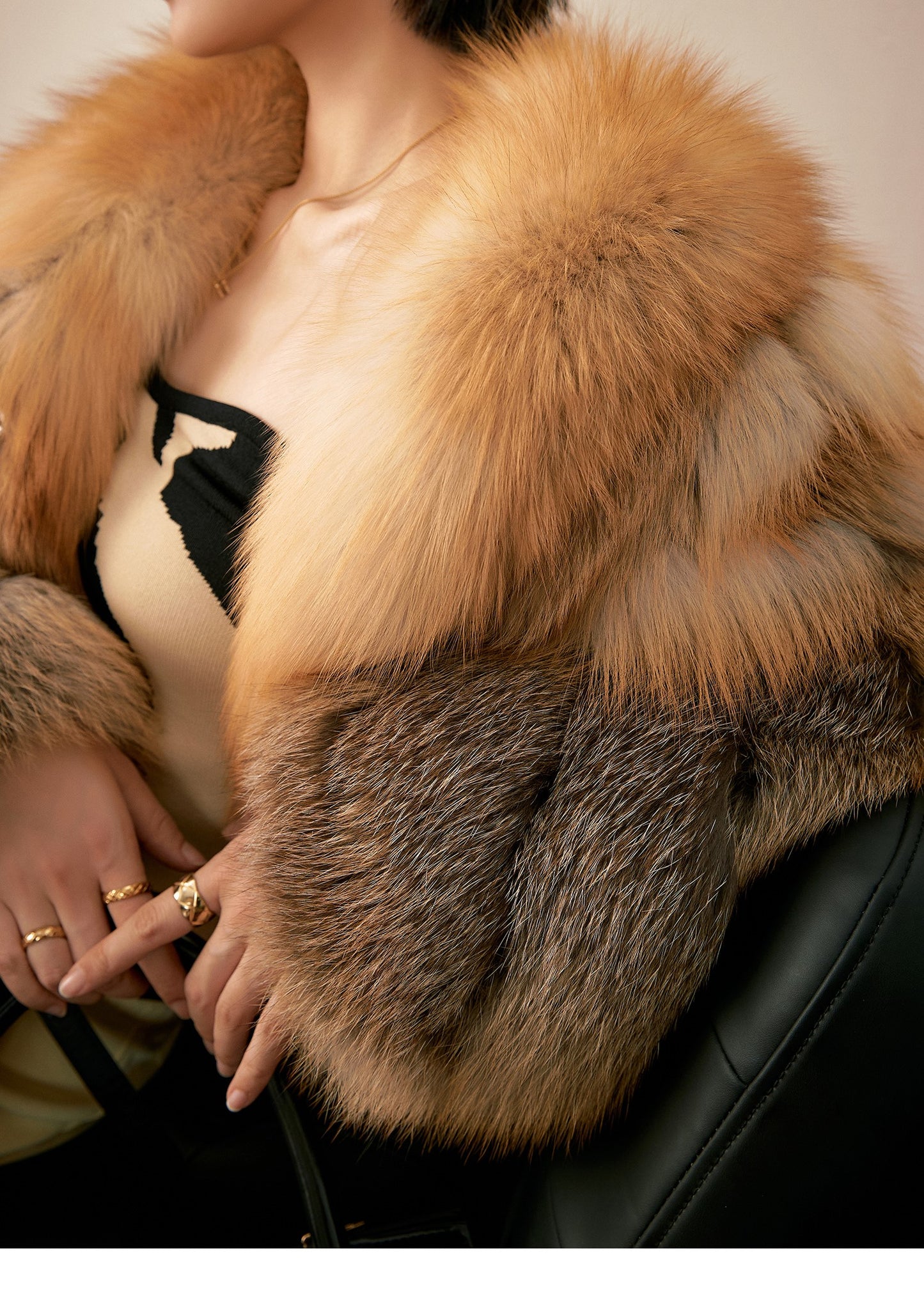 Fox fur coat