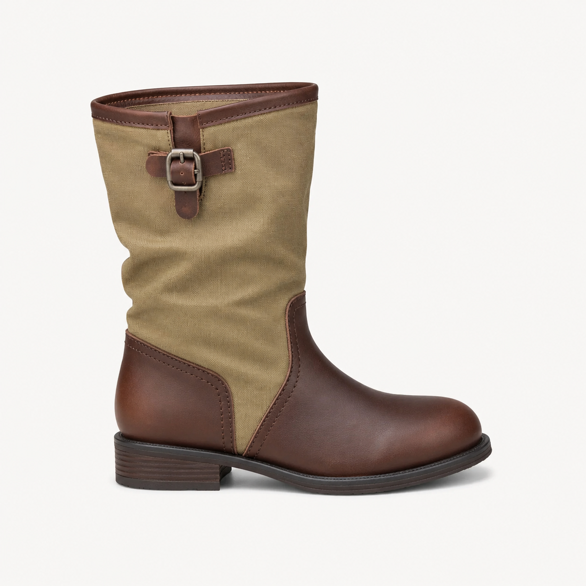 Sienna Buckle Mid-Calf Boots