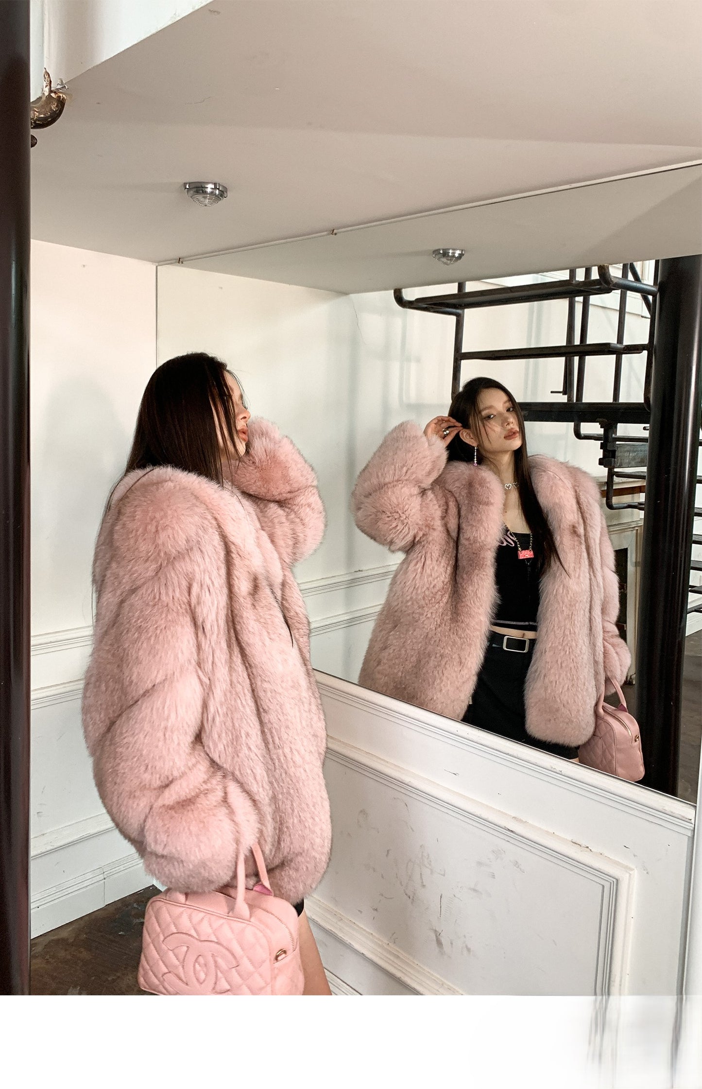 Finland imported whole fox fur winter new fur coat