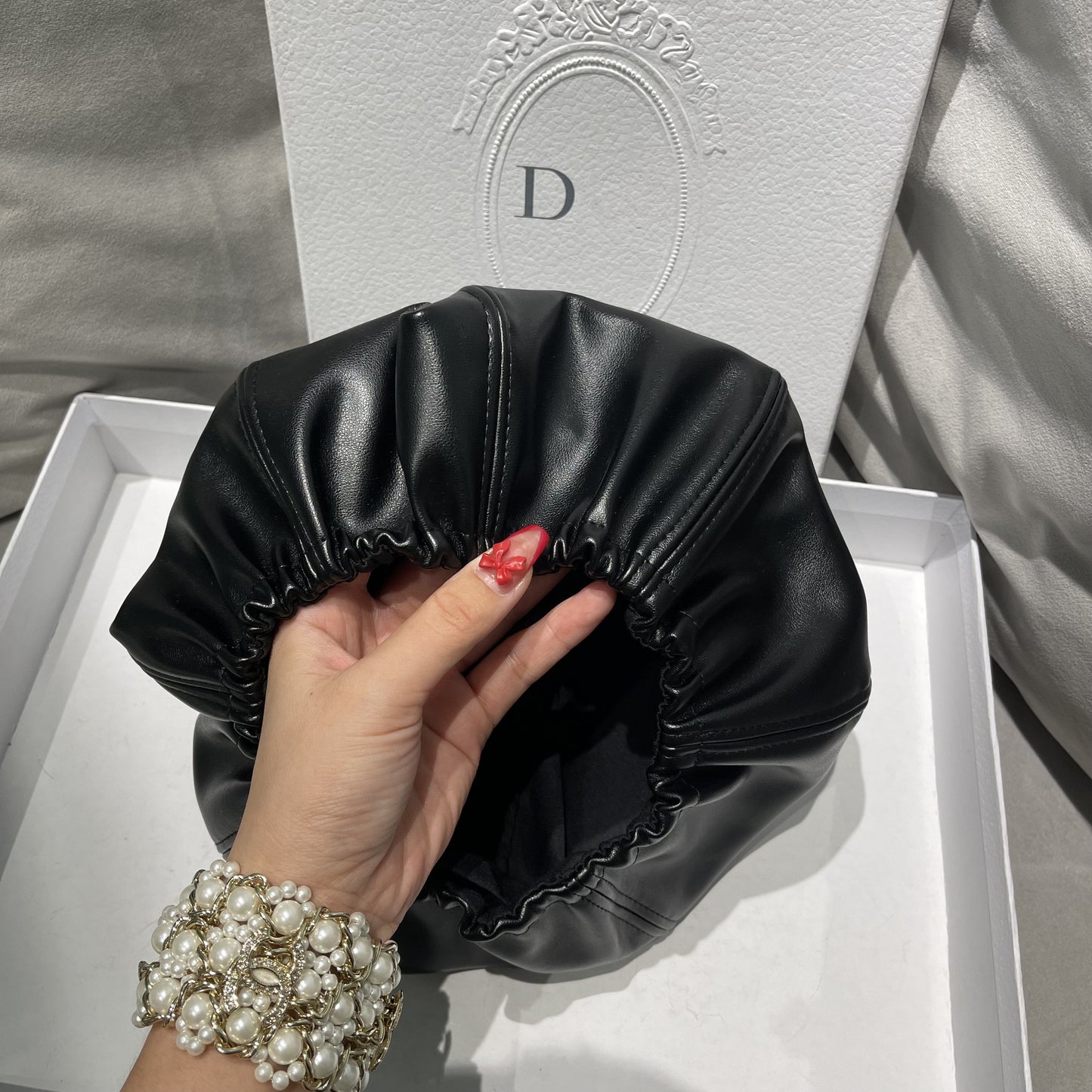 PU leather beret