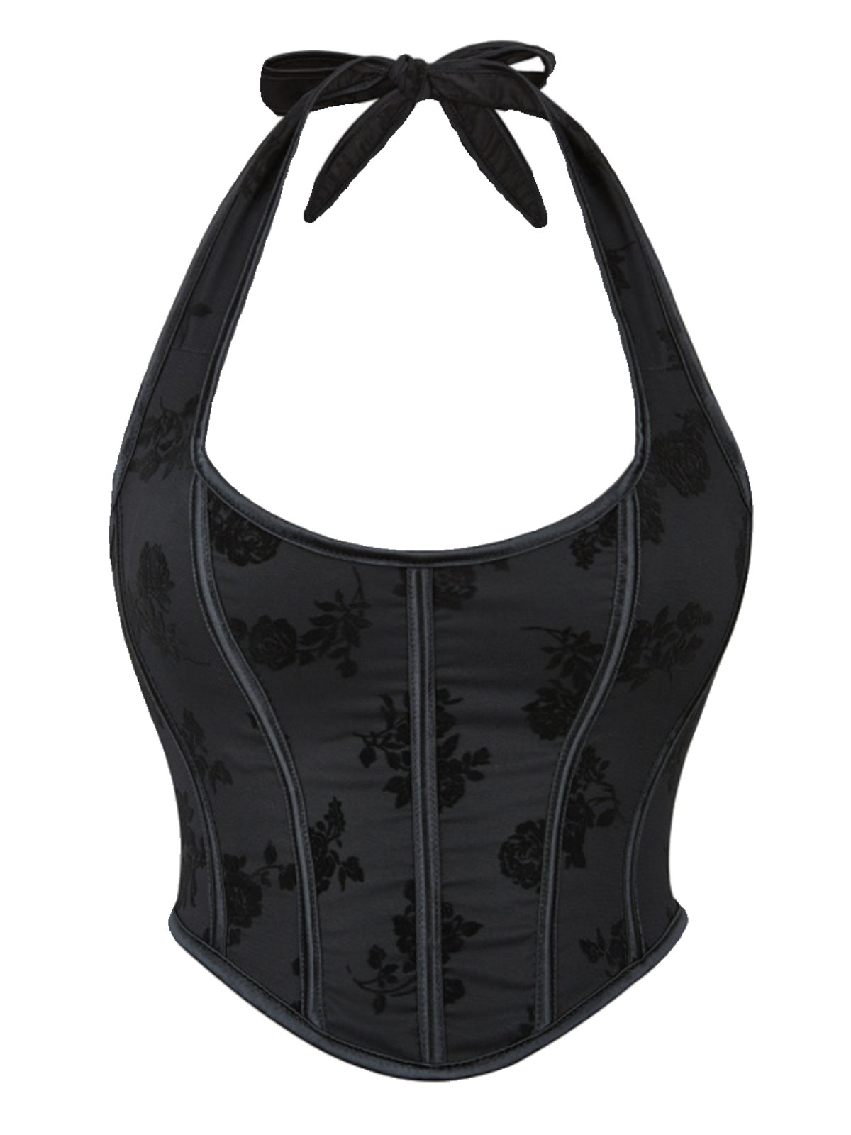European and American halter neck fishbone corset waist backless inner sling