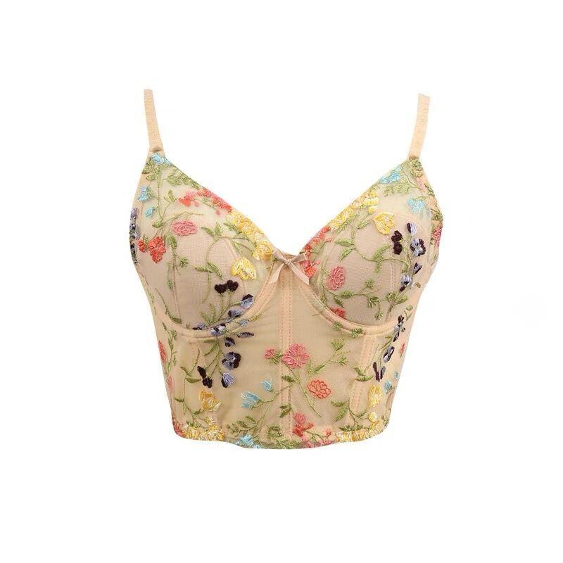 French lace push up bra set thin underwear