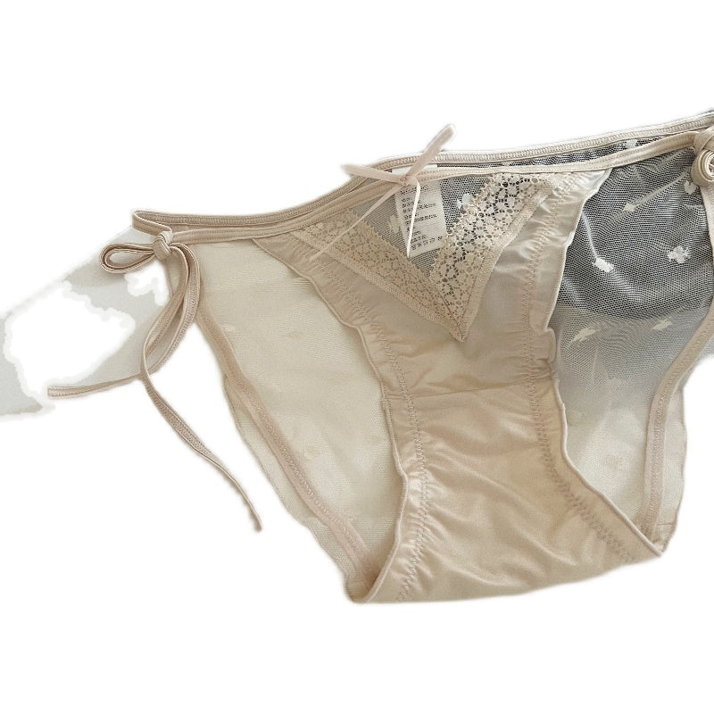 French luxury satin lace briefs