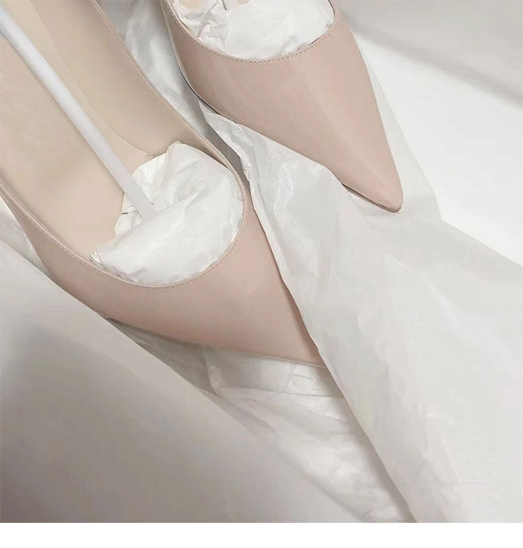 Stylish Patent Leather Banquet Sexy High Heels Trend