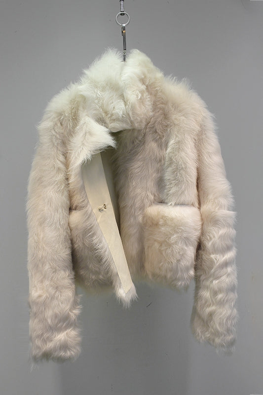 High-quality non-shedding soft Hu Sheep lambskin fur coat