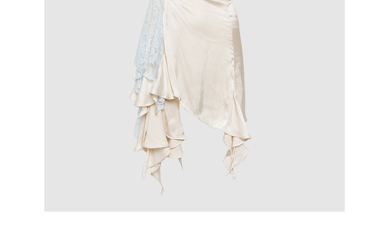 French style swing collar suspender dress with ladylike temperament