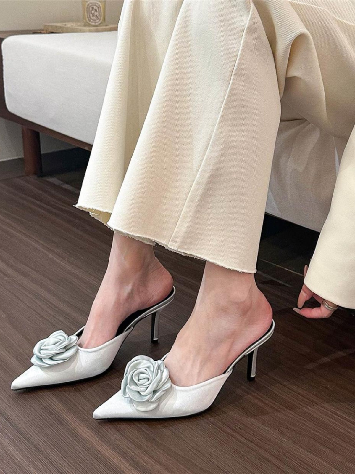Monet rose pointed toe high heels