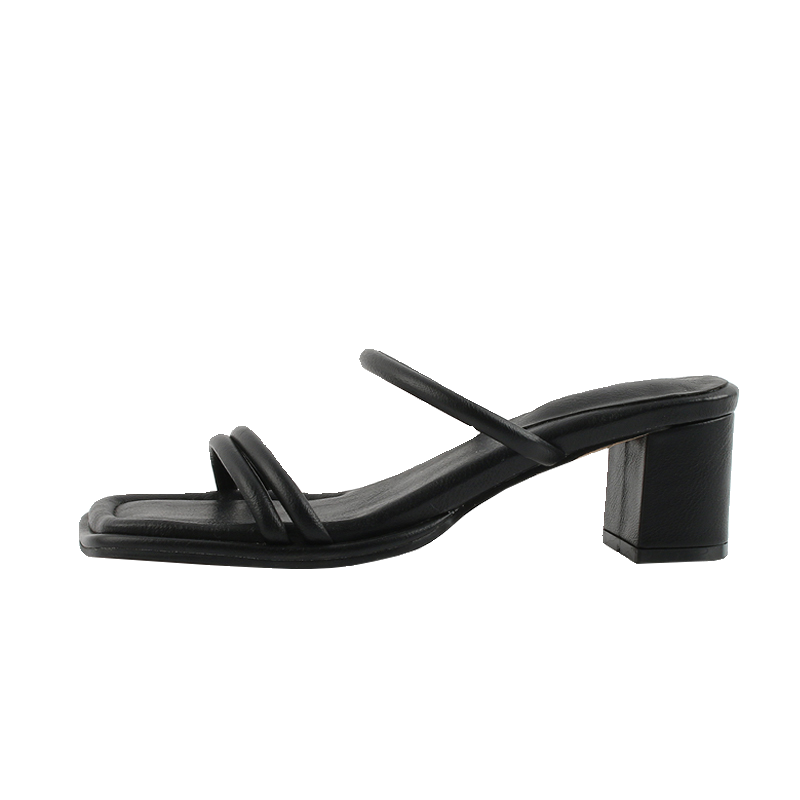 Versatile soft-soled simple one-line strap sandals and half-flop