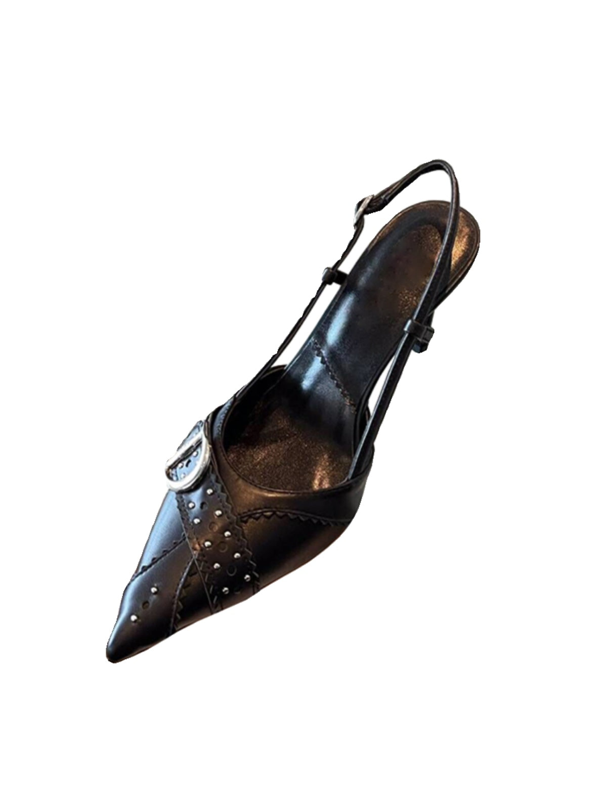 French pointed toe ladylike stiletto heeled toe sandals