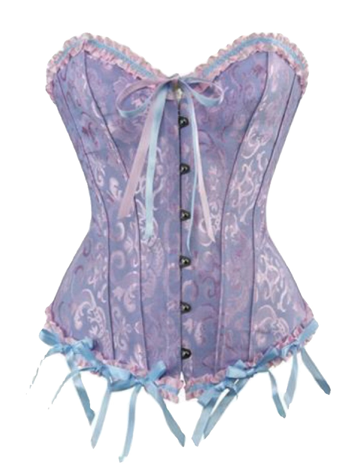 Ballet girl bow retro corset tight palace strap fishbone bra