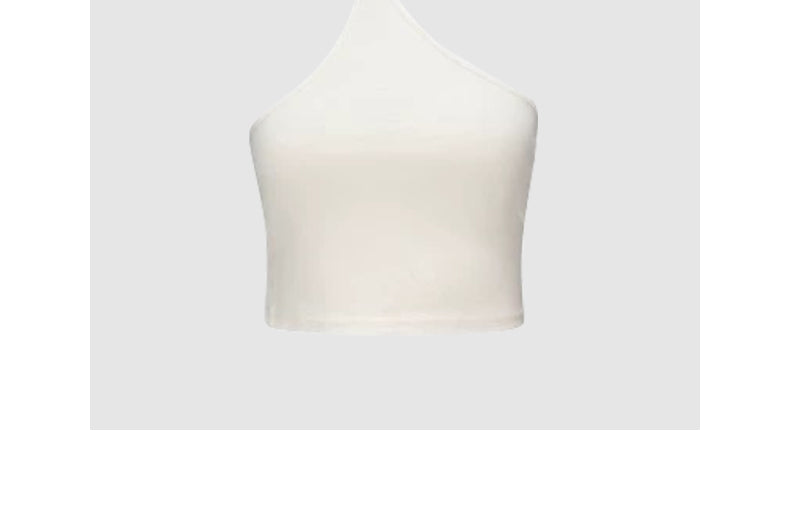 Pearl halter neck short vest