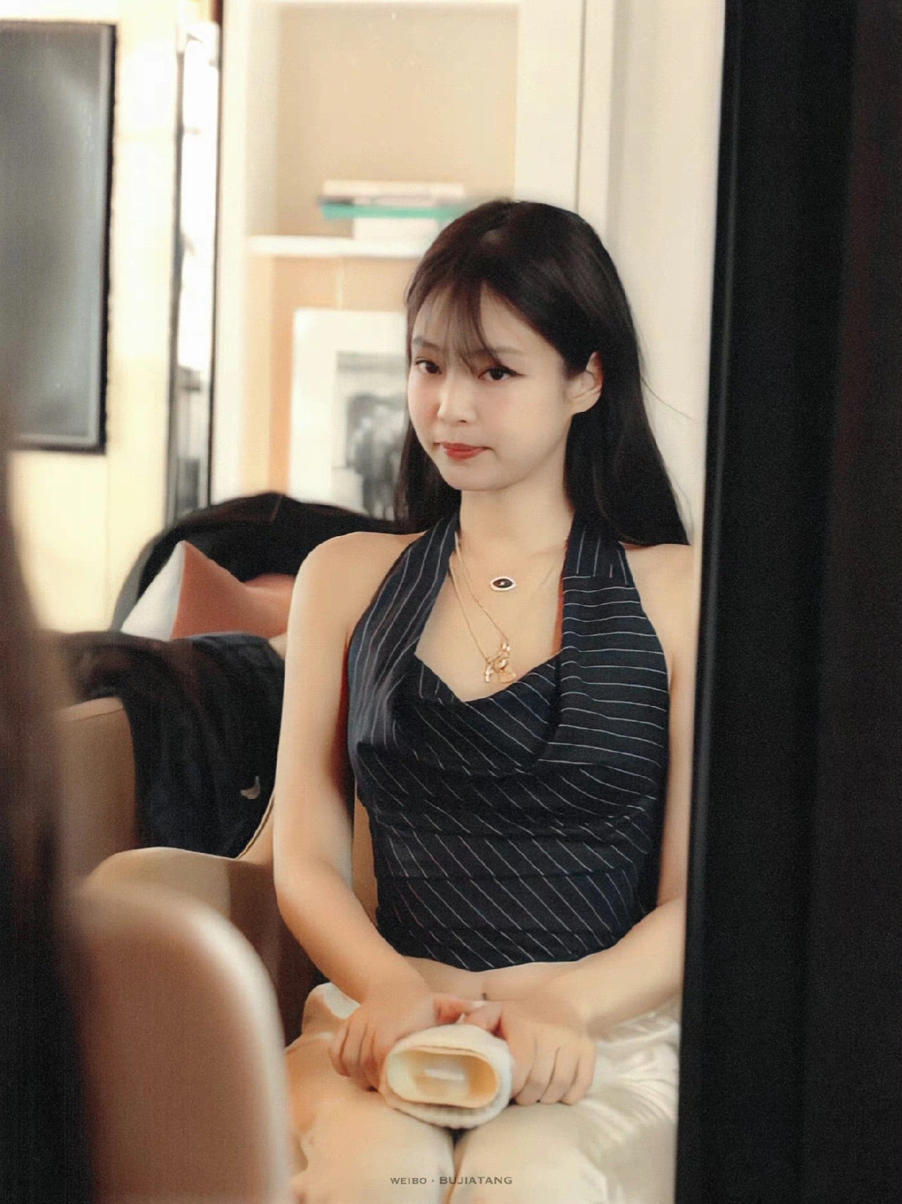 STRIPED HALTER VEST