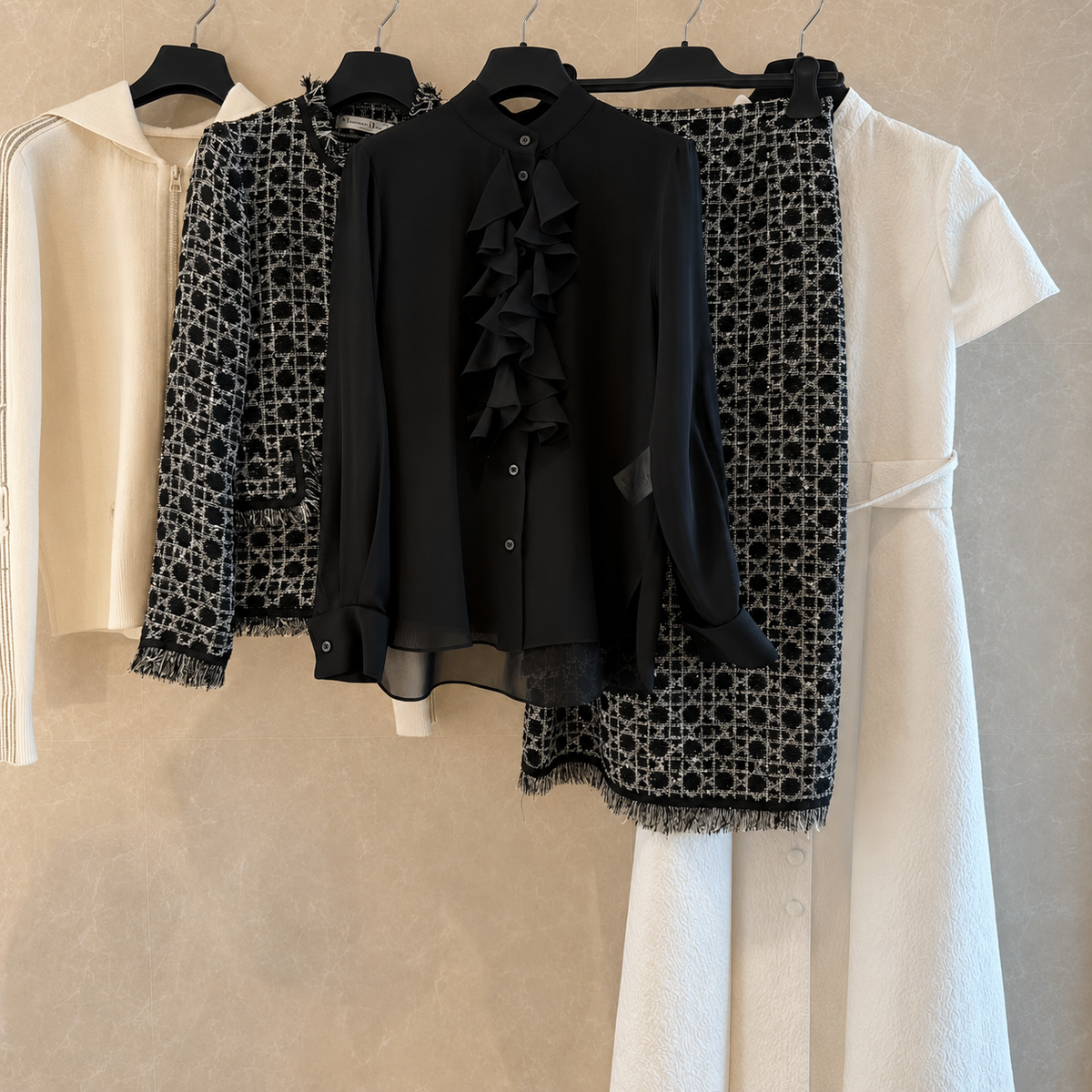 Ruffled Sheer Blouse
