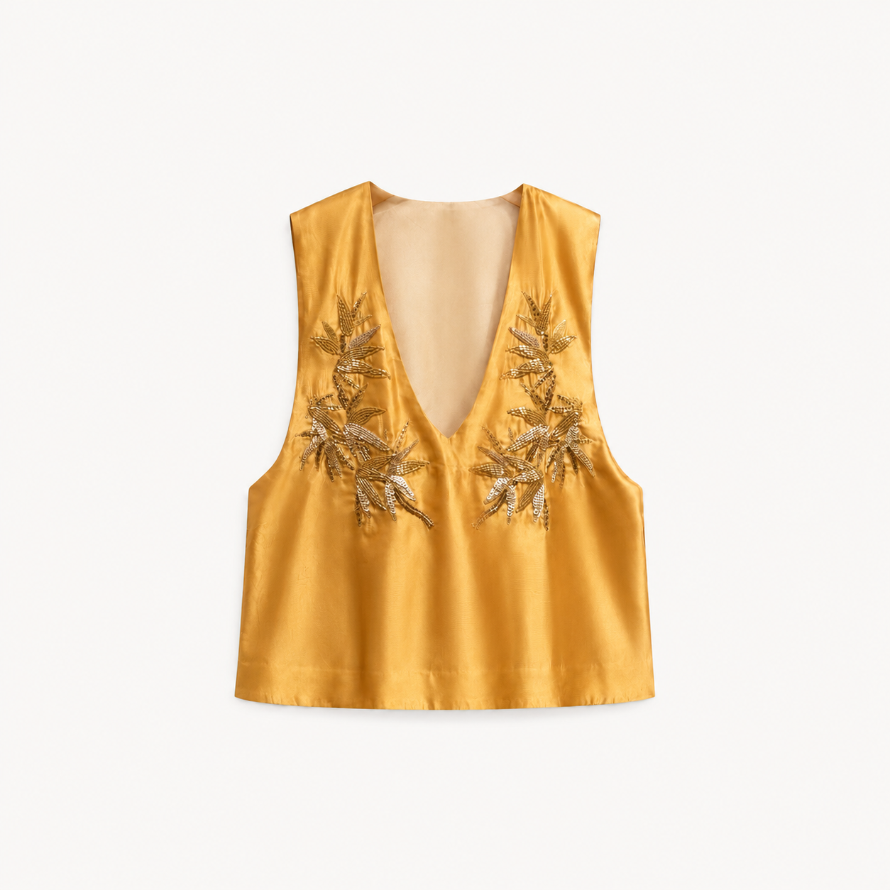 Mulberry Silk Jacquard Vest