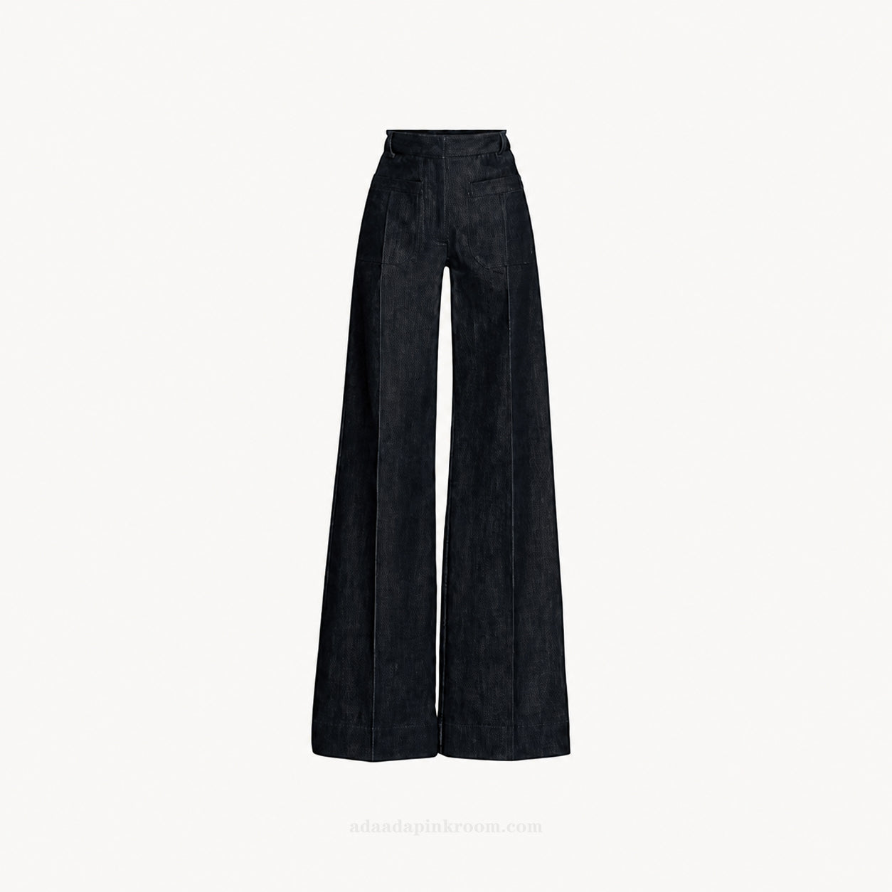BLACK WIDE-LEG TROUSERS