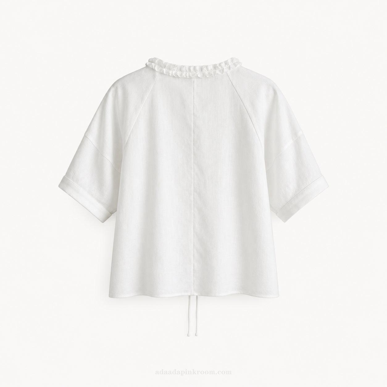 Ruffled Tie-Neck Top