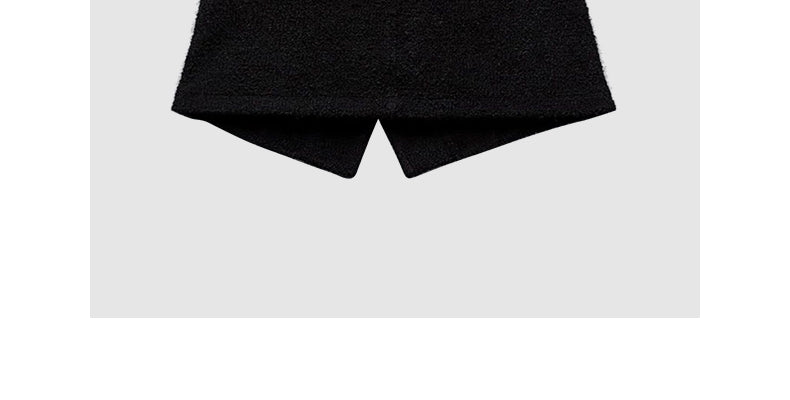 Black knitted tube top French style high-end feel