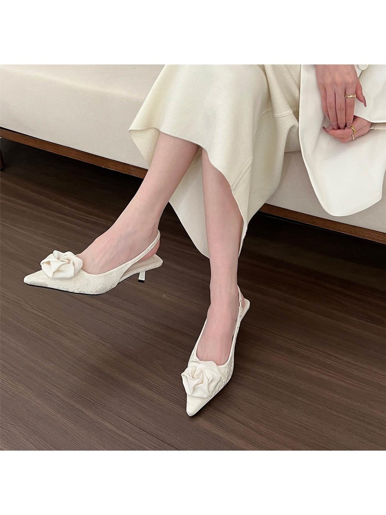 Floral high heel sandals