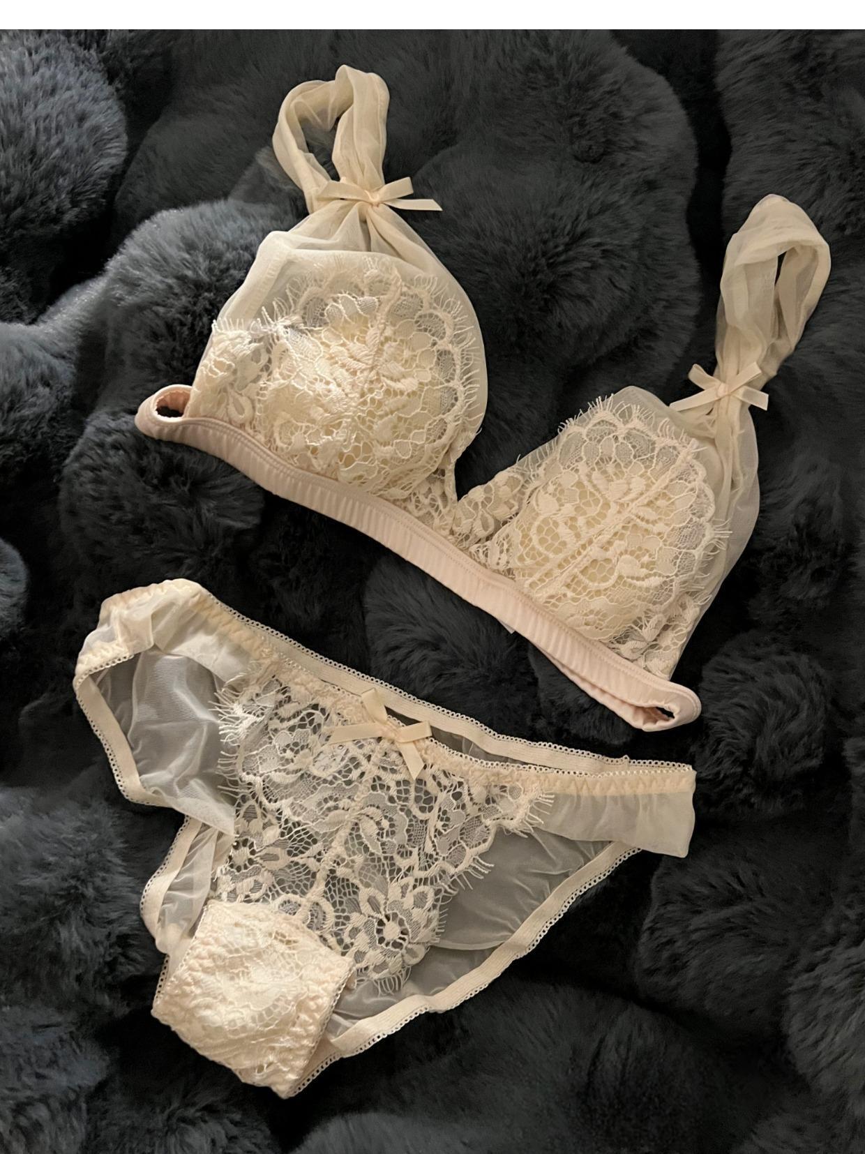 French sexy lace wire-free ultra-thin push-up bra