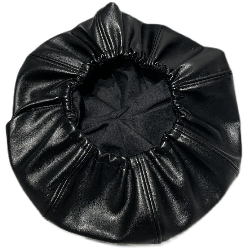 PU leather beret