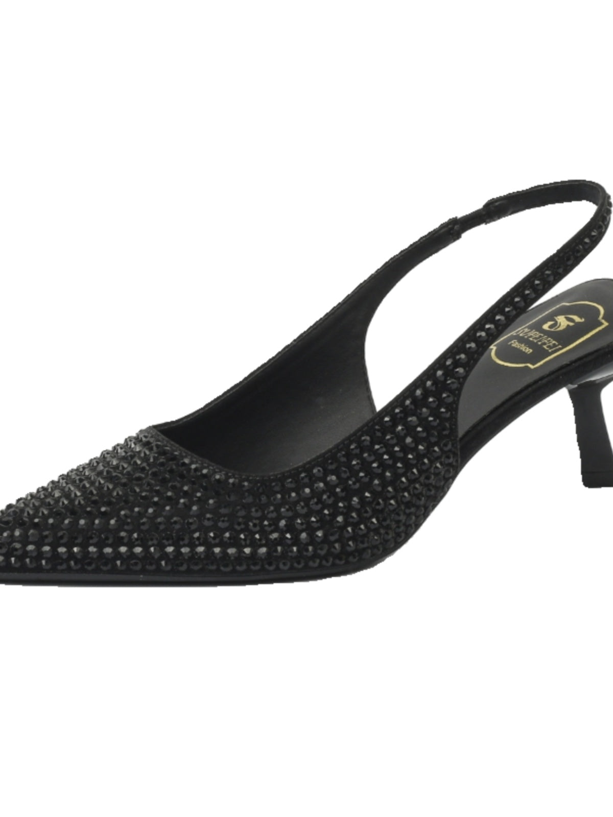 Sheepskin rhinestone banquet French toe stiletto sandals
