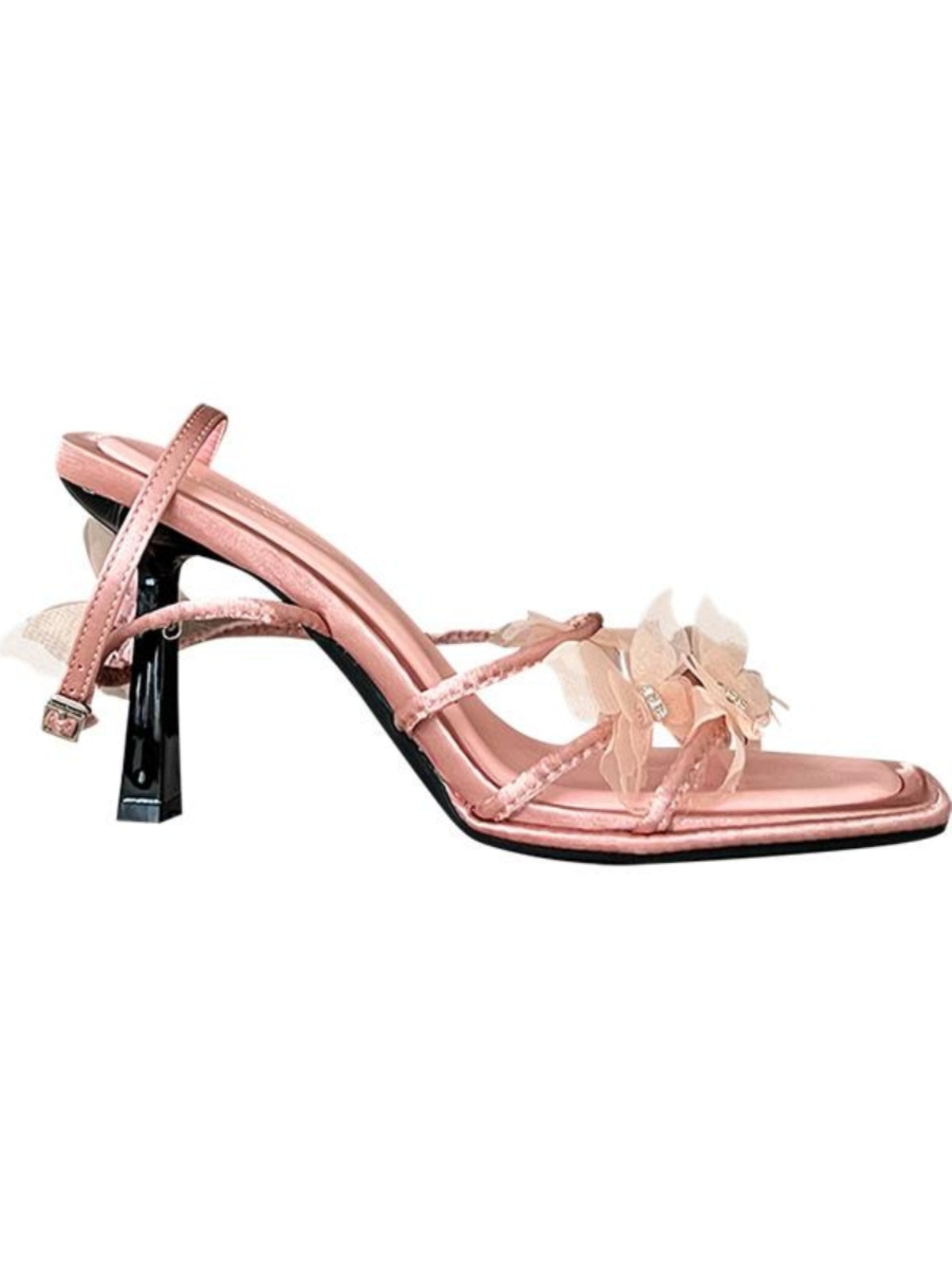 Butterfly high heel sandals one-line open toe stilettos
