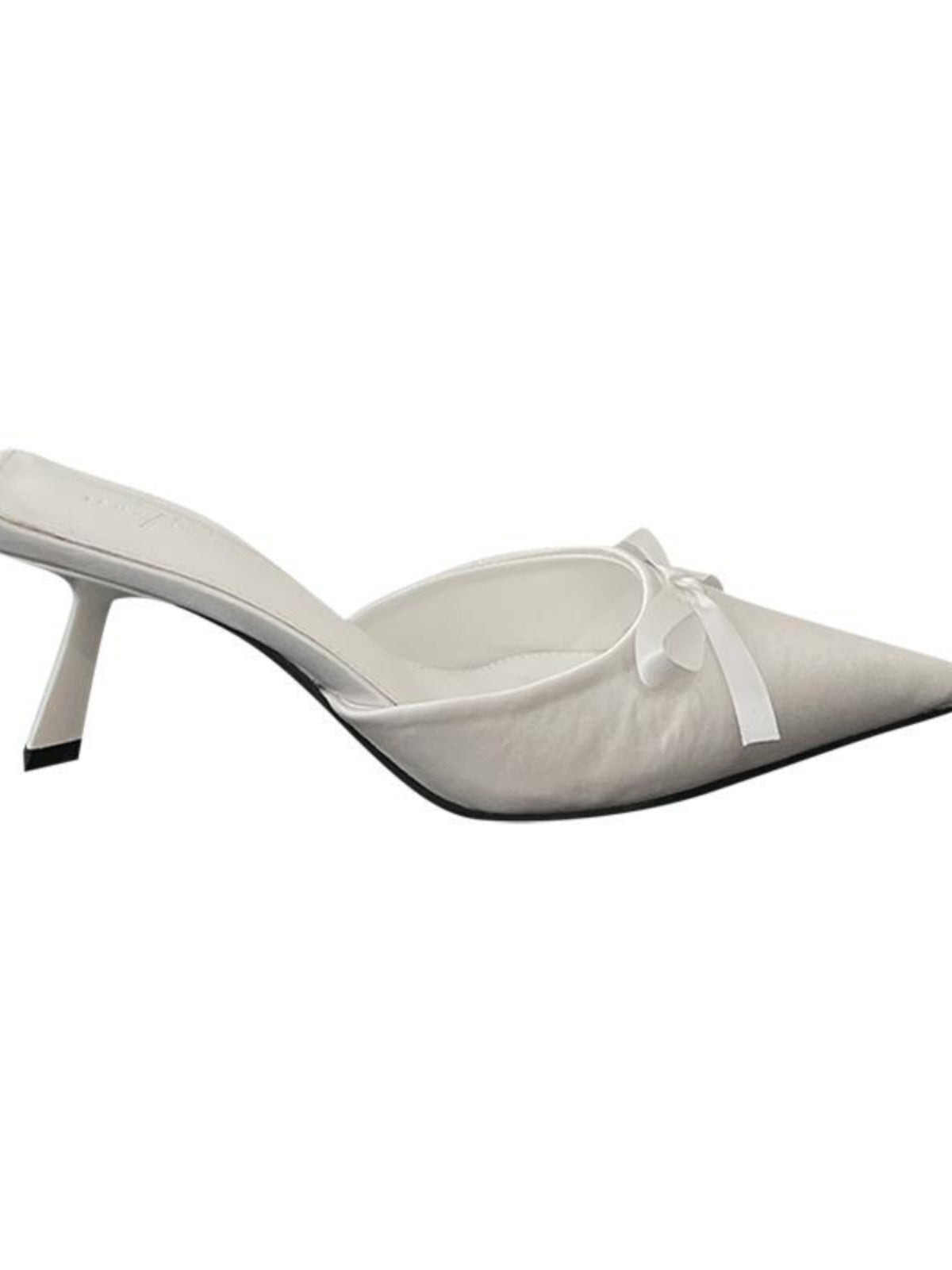 Purple pointed toe bow stiletto high heels